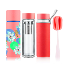 2021 New products Ready to ship Hot sales DW Glass Water Bottle with stainless steel Tea Infuser